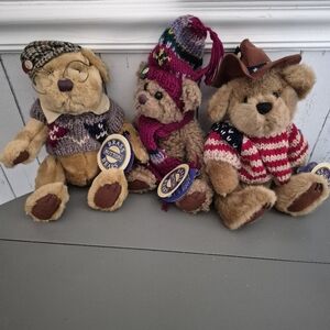 Vintage Brass Button Bears NWT
